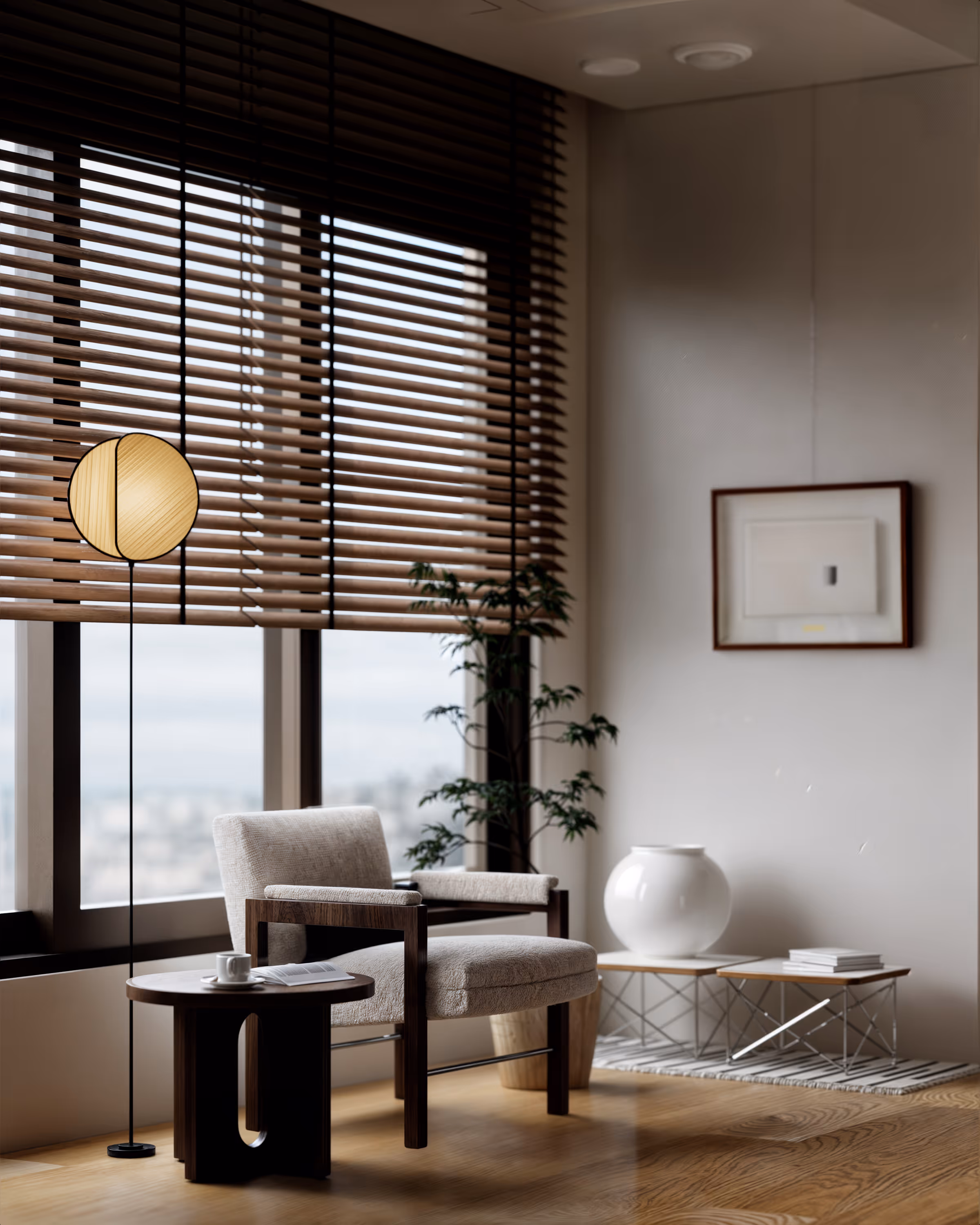 East Modern style living room