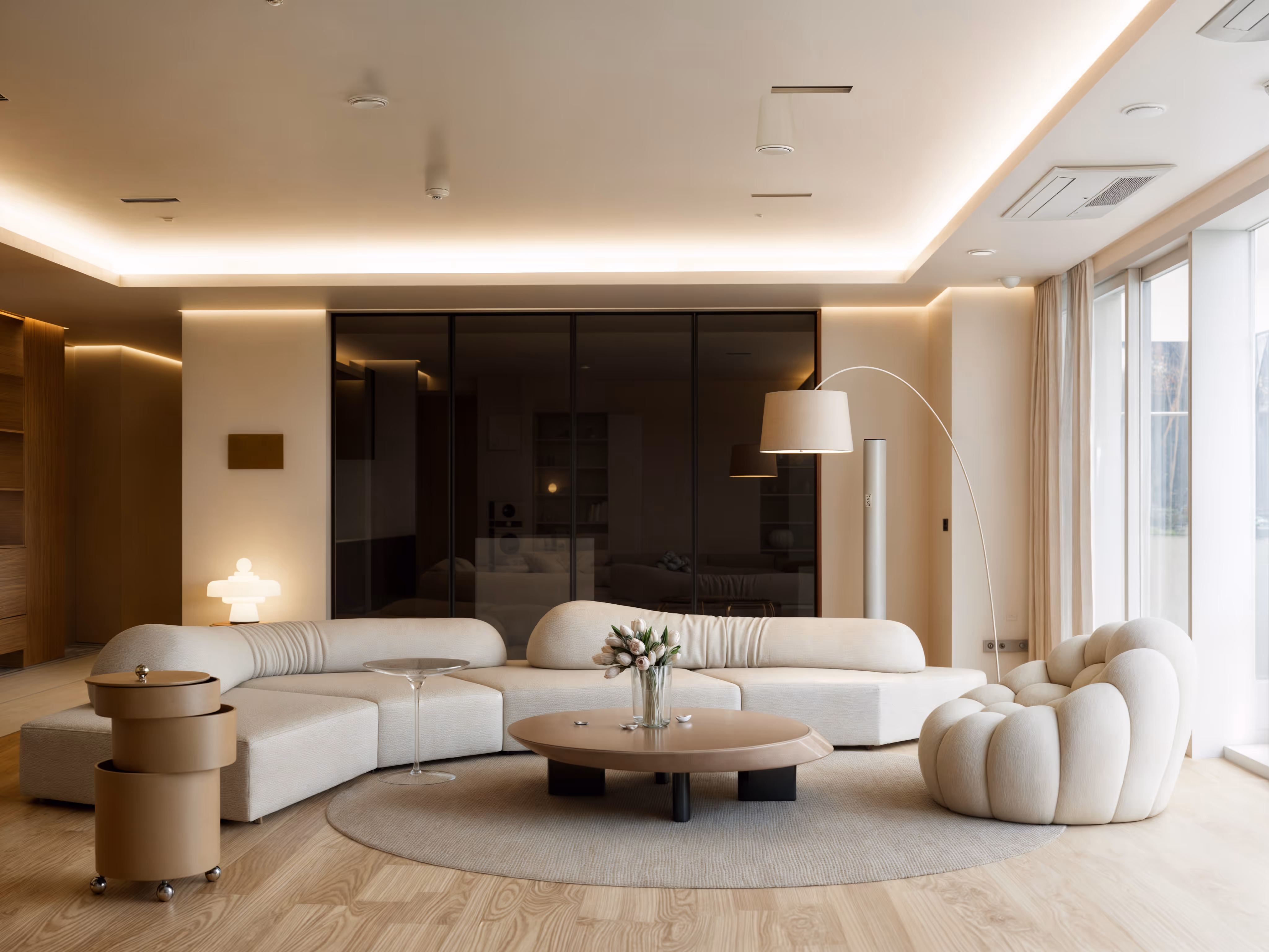 Monochromatic style living room